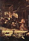 Jacopo Robusti Tintoretto Famous Paintings - The Last Supper [detail 1]